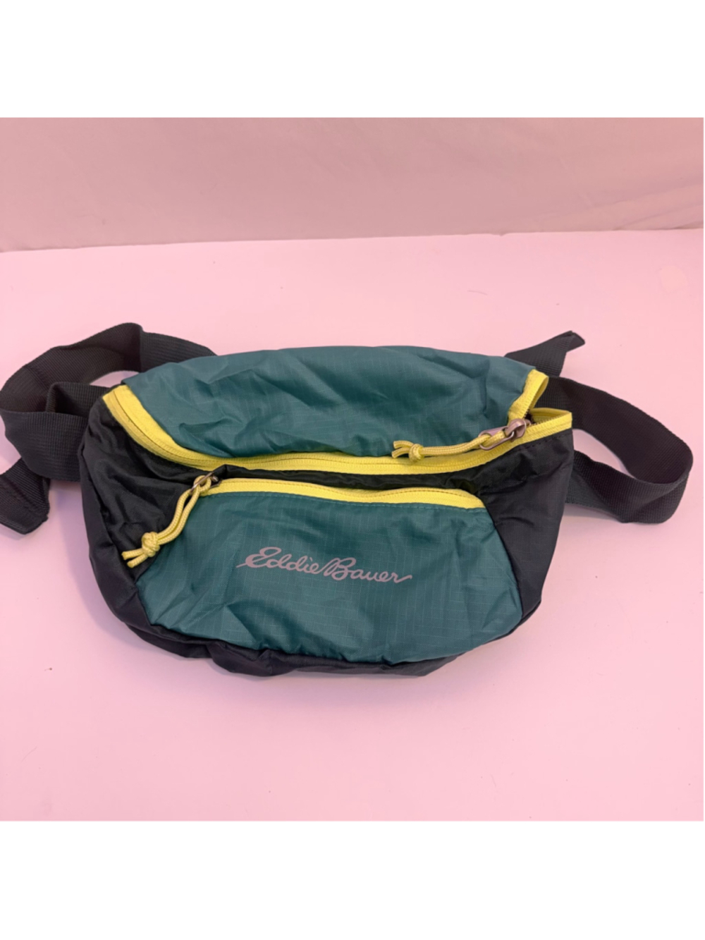 Women's Eddie Bauer Teal Yellow Stowaway Convertible Waist Pack One Size